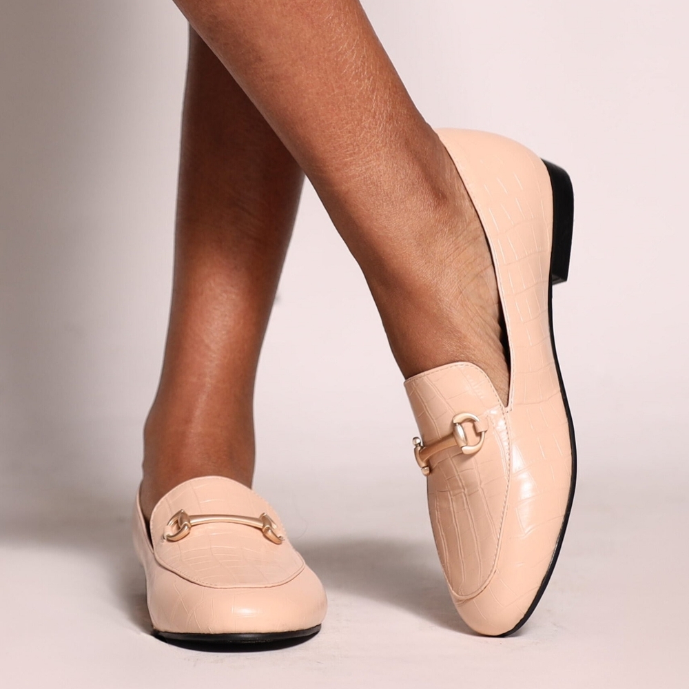 Vaila Faux Croc Reese Loafers